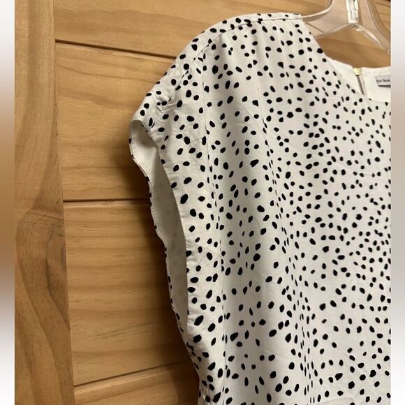& OTHER STORIES Top Womens US Size 10 Viscose Blouse White Black Stockholm - Picture 5 of 12